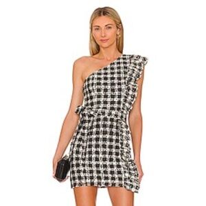 Lovers and Friends Seana Mini Dress in Black & Ivory Size XS